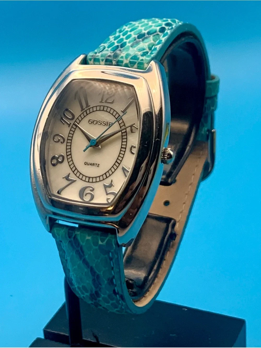 GOSSIP Women’s Wristwatch MOP Dial  Japan Movt Leather Strap Working New Battery